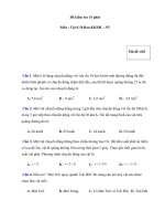 Đề kiểm tra 15 phút Vật lí 10 Ban KHXH – NV pps