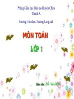 Giáo án điện tử tiểu học: Toán lớp 1 ppt