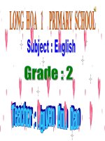 Giáo án điện tử tiểu học môn tiếng Anh: Tiếng anh lớp 2 potx