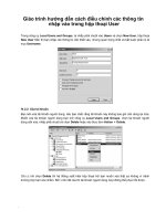 Giáo trình hướng dẫn cách điều chỉnh các thông tin nhập vào trong hộp thoại User phần 1 pptx