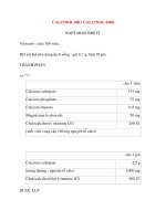 Lý thuyết y khoa: Tên thuốc CALCINOL ppt