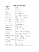 CÔNG THỨC TOÁN HỌC ppt