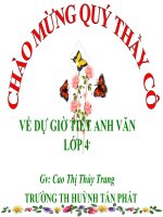 Giáo án điện tử tiểu học: tiếng anh lớp 4 unit 7 my days pdf