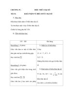 BIỂU THỨC ĐẠI SỐ KHÁI NIỆM VỀ BIỂU HTỨC ĐẠI SỐ potx