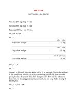 Lý thuyết y khoa: Tên thuốc APRANAX HOFFMANN - LA ROCHE potx