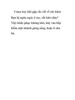 3 mẹo hay khi gặp rắc rối về sức khỏe pdf