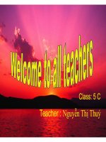 Giáo án điện tử tiểu học:tiếng anh lớp 5 unit6 book3 pdf