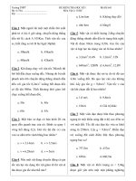 ĐỀ KIỂM TRA HỌC KÌ I Môn Vật Lí 10 BC potx