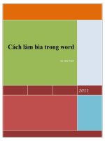 Cách làm bìa trong word docx