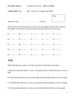 Đền thi kiểm tra kỳ 2 lớp 10 ban khtn_Đề số : 10 A001 potx