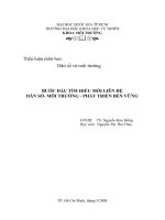 Tiểu luận: Dân số và môi trường ppt