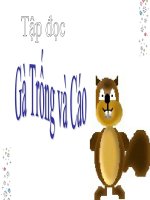 Giáo án điện tử tiểu học: Tập đọc bài gà trống và cáo pdf