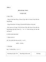 Tuần: 6 HÀM SỐ BẬC NHẤT LUYỆN TẬP docx