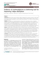 Evidence of d-phenylglycine as delivering tool for improving l-dopa absorption pptx