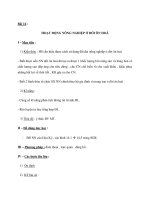 Bài 14 : HOẠT ĐỘNG NÔNG NGHIỆP Ở ĐỚI ÔN HOÀ docx