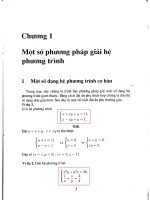 Một số phương pháp giải hệ phương trình