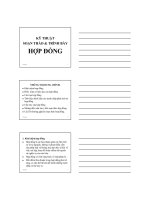 Kỹ thuật soạn thảo và trình bày hợp đồng pptx