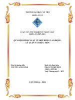 quy định pháp luật về hợp đồng lao động, lý luận và thực tiễn