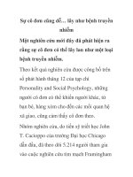 Sự cô đơn cũng dễ… lây như bệnh truyền nhiễm docx