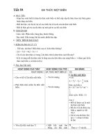 Tiết 59:ĐA THỨC MỘT BIẾN ppt