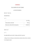 Lý thuyết y khoa: Tên thuốc CIDERMEX XNLD RHÔNE POULENC RORER ppsx