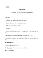 Bài 12 : THỰC HÀNH NHẬN BIẾT ĐẶC ĐIỂM MÔI TRƯỜNG ĐỚI NÓNG pptx