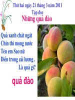 Giáo án điện tử tiểu học: Tập đọc Những quả đào doc