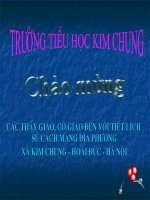 Giáo án điện tử tiểu học môn lịch sử: Cách mạng xã Kim chung potx