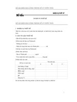 Đề tài thiết kế sơ bộ trạm xử lý nước thải cho thành phố và thiết kế kỹ thuật một công trình của trạm   tài liệu, luận văn