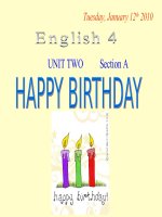 Giáo án điện tử tiểu học:tiếng anh lớp 5 Unit2 Happy birthday English4 ppsx