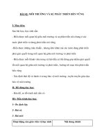 BÀI 42: MÔI TRƯỜNG VÀ SỰ PHÁT TRIỂN BỀN VỮNG pdf