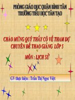 Giáo án điện tử tiểu học môn lịch sử: Ôn tập lịch sử lớp 5 doc