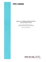 BÁO CÁO TÀI CHÍNH NĂM 2009 CỦA CÔNG TY CỔ PHẦN CHƯƠNG DƯƠNG VÀ CÁC CÔNG TY CON ppsx