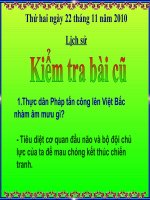 Giáo án điện tử tiểu học môn lịch sử: Chiến thắng biên giới thu đông pot