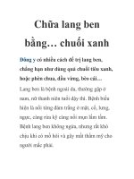 Chữa lang ben bằng… chuối xanh potx