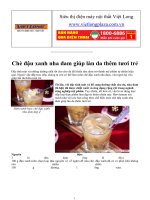 Chè đậu xanh nha đam giúp làn da thêm tươi trẻ doc