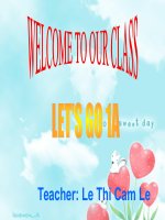 Giáo án điện tử tiểu học: tiếng anh lớp 4 unit 4 let is learn some more doc