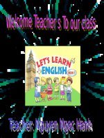 Giáo án điện tử tiểu học: tiếng anh lớp 5 my families ppt