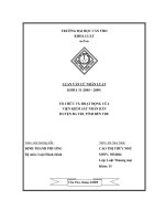 tổ chức và hoạt động của viện kiểm sát nhân dân huyện ba tri, tỉnh bến tre
