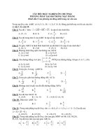 CÂU HỎI TRẮC NGHIỆM ÔN CHƯƠNG doc