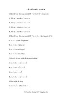 CÂU HỎI TRẮC NGHIỆM MỆNH ĐỀ docx