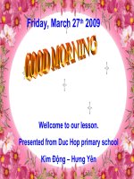 Giáo án điện tử tiểu học môn tiếng anh: The weather pot