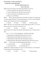 ÔN TẬP - KIỂM RA HỌC KỲ I Lớp 10 Vật lý potx