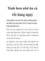 Xinh hơn nhờ ăn cà rốt hàng ngày pot
