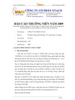 Công ty cổ phần NTACO - Báo cáo thường niên 2009 potx
