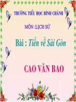 Giáo án điện tử tiểu học môn lịch sử: Giải phóng Sài Gòn potx