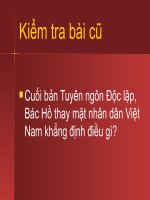 Giáo án điện tử tiểu học môn lịch sử: Ôn tập lịch sử pptx
