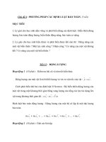 Chủ đề 4 : PHƯƠNG PHÁP CÁC ĐỊNH LUẬT BẢO TOÀN (5 tiết) pps