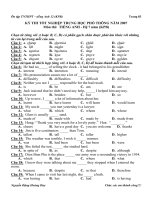 Ôn tập TNTHPT – tiếng Anh 12 (KPB) Phần 7 pot
