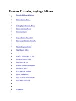 Famous Proverbs,Sayings,Idioms pps